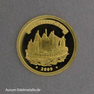 Elfenbeinküste 1500 Francs Goldmünze Segelschiff Ming Treasure Ship 2009
