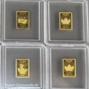 Kleine Goldbarren 1_100 oz verschiedene Hersteller und Motive