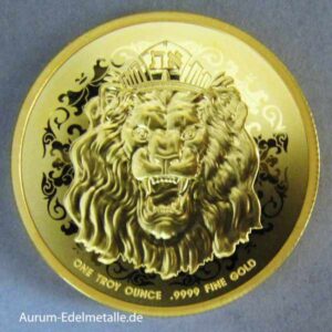 Niue 250 Dollars Truth Serie Roaring Lion Gold 1 oz PP 2021