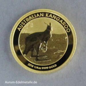 Australien 1_4 oz Kangaroo 25 Dollars Goldmünze 2013