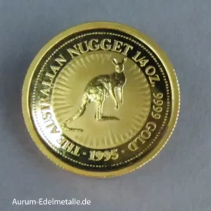 Australien Kangaroo Nugget 1_4 oz Gold 1995