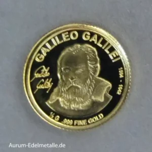 Guinea 0_5g Goldmünze 1000 Francs Galileo Galilei