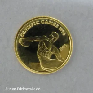 Samoa 10 Dollars Goldmünze Olmpic Games 1996 Diskuswerfer 1995 PP