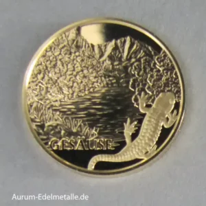 Österreich 1/4 oz Goldmünze 50 Euro Am Wilden Wasser 2022 - Naturschatz Alpen