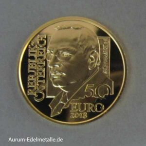 Österreich 1/4 oz Goldmünze 50 Euro Alfred Adler 2018 - Wiener Schulen der Psychotherapie