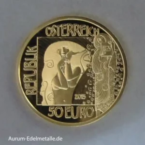 Österreich Goldmünze 50 Euro Klimt - Medizin 2015