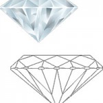 Diamant+Vektor,-Schlifffacetten